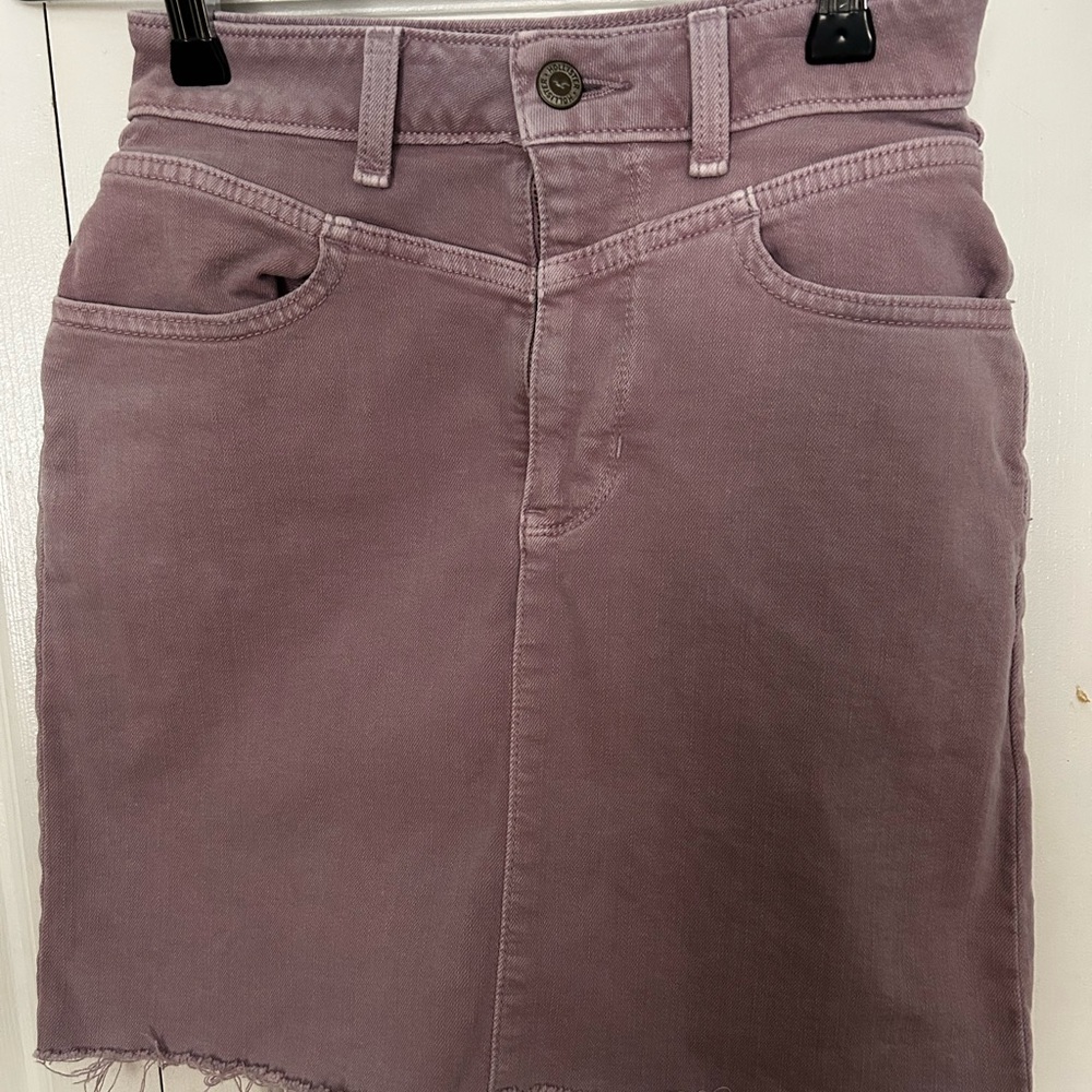Hollister light purple denim skirt